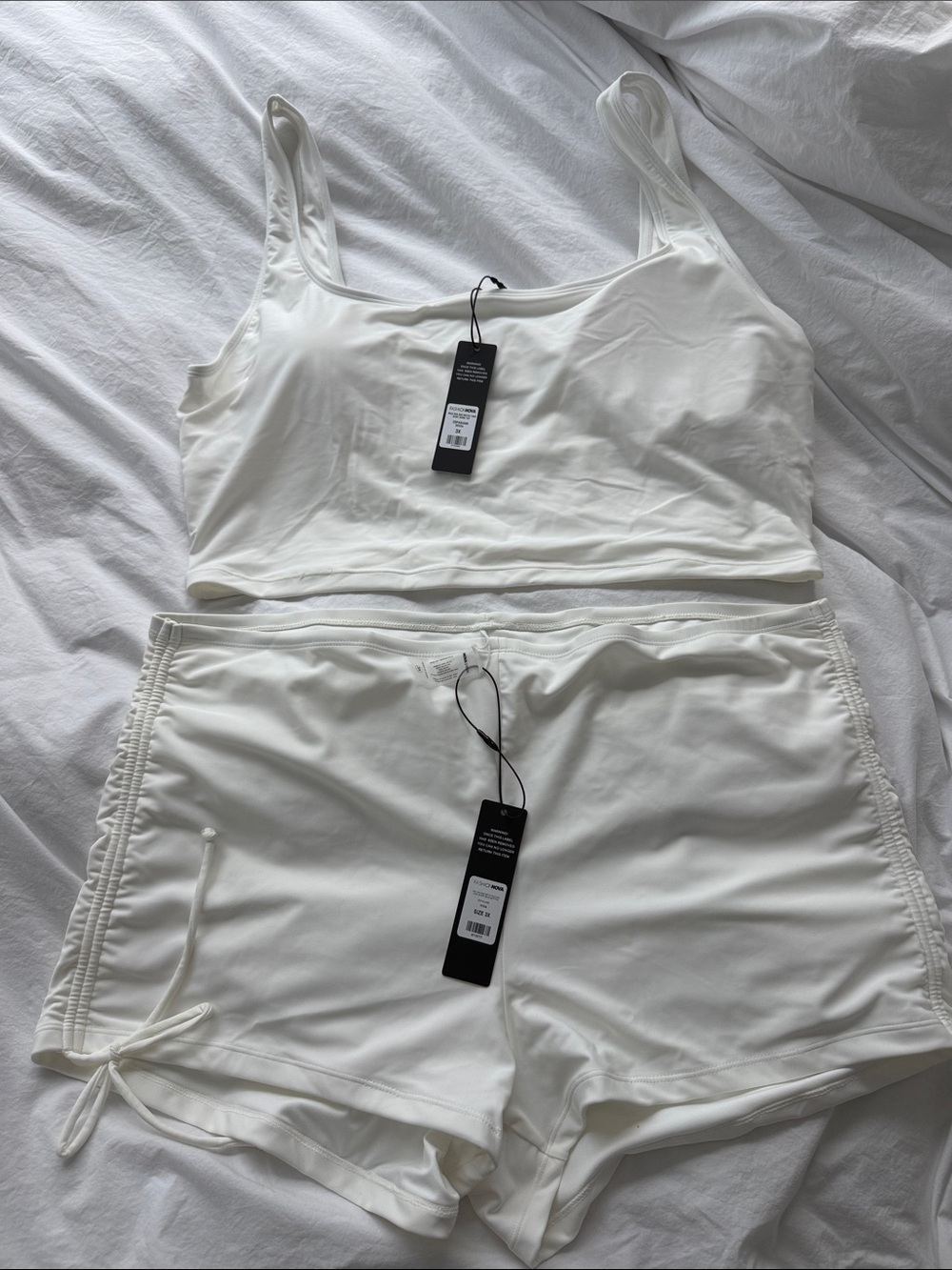 Women’s White Swim Suit Set
